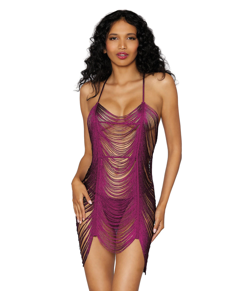 Draped Fringe Chemise Chemise Dreamgirl International 