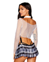Dreamgirl Grey Plaid Schoolgirl-Themed Bedroom Costume Set Bedroom Costume Dreamgirl 