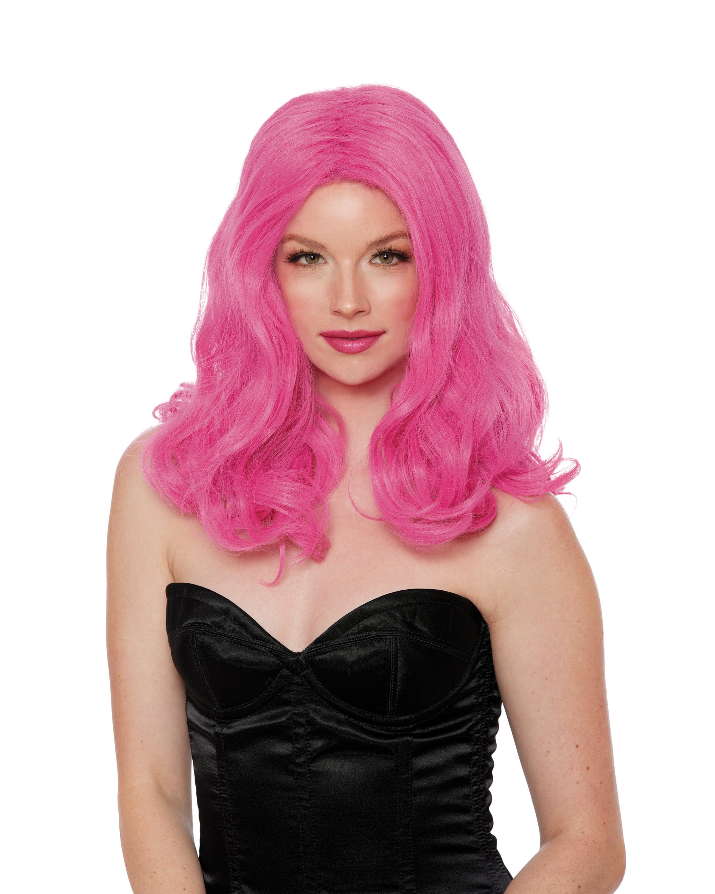 Dreamgirl Hot Pink Wavy Wig Wig Dreamgirl 