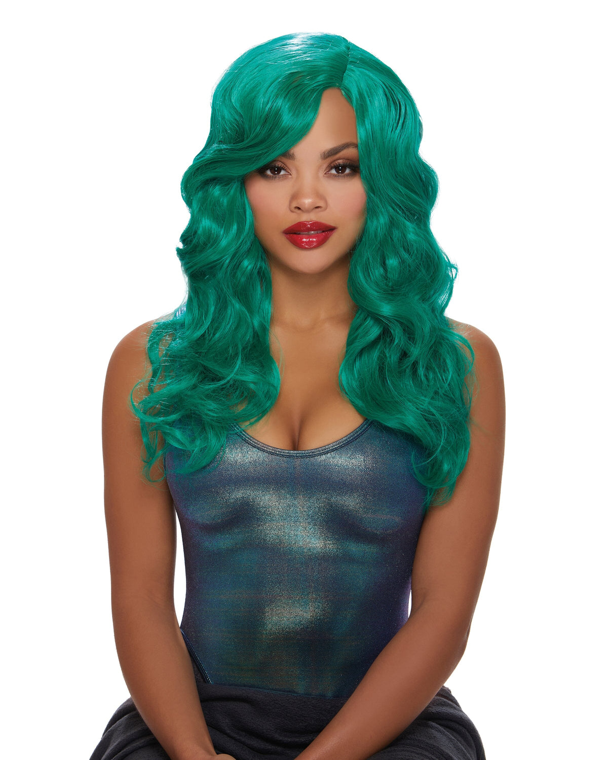 Dreamgirl Long Wavy Teal Wig Wig Dreamgirl 