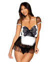 Dreamgirl Maid-Themed Open Cup Mesh Babydoll Bedroom Costume Bedroom Costume Dreamgirl 