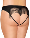 Dreamgirl Plus Size Microfiber Heart-Back Panty with Fringe Detail Panty Dreamgirl 