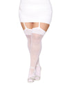 Dreamgirl Plus Size Sheer Thigh Highs with Rhinestone Seams and "Bride" Detailing Thigh Highs Dreamgirl 