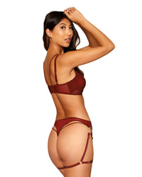 Dreamgirl Vinyl Push-Up Bra and Garter Thong Set Garter Set Dreamgirl 