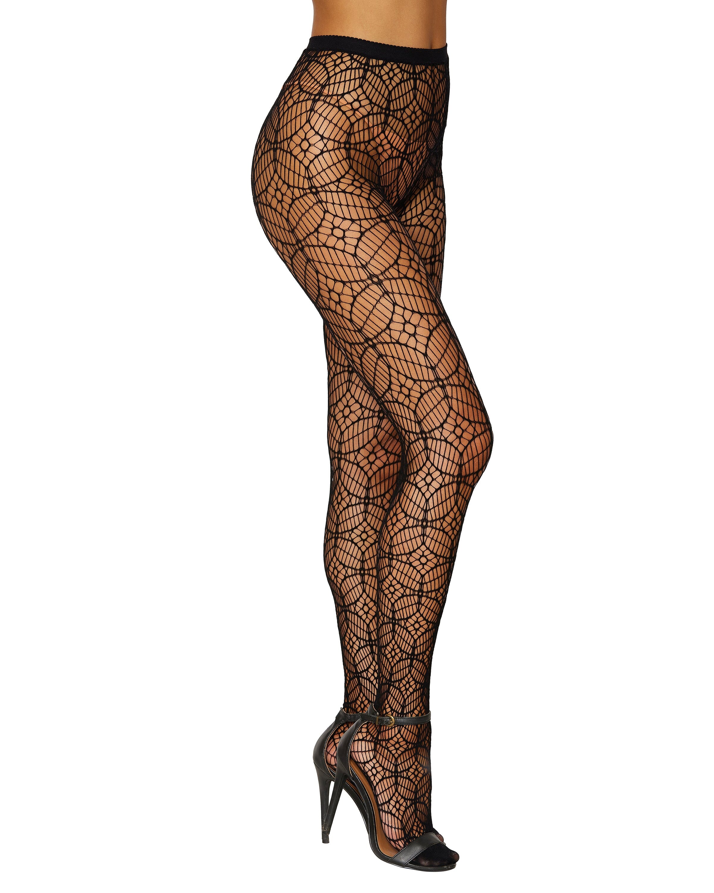 Dreamgirl Women's Abstract Knitted Strappy Pantyhose Dreamgirl 