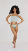 Dreamgirl Lace smocking camisole and thong set