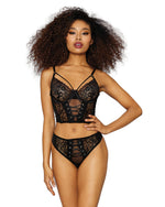 Galloon Lace Underwire Bustier & Panty Bustier Dreamgirl International 