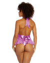 Halter Scalloped Teddy with Fluttery Ruffles at Hip Teddy Dreamgirl International 
