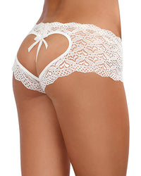 Heart Cutout Lace Panty Panty Dreamgirl International S White 