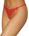 Heart Lace Pearl G-string PANTY Dreamgirl International 