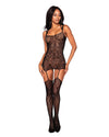 Knitted Lace Garter Dress with Criss-Cross Detail Garter Set Dreamgirl International 