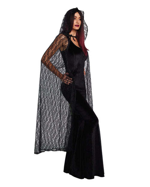 Lace Cape with Hood Costume Accessory Dreamgirl Costume 