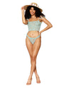 Lace smocking camisole and thong set CAMISOLE AND GSTRING Dreamgirl International 