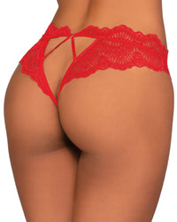 Lace Tanga Open Crotch Panty with Open Back Detail Panty Dreamgirl International 