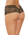 Lace-Up Back Crotchless Boyshorts Panty Dreamgirl International 