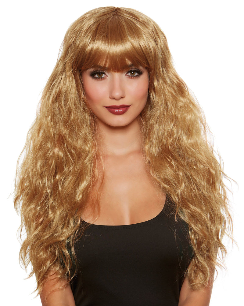 Long Relaxed Beach Wave Wig With Bangs Wig Dreamgirl Costume 