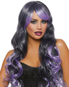 Long Wavy Ombré Layered Wig Wig Dreamgirl Costume Adjustable Black / Lavender 