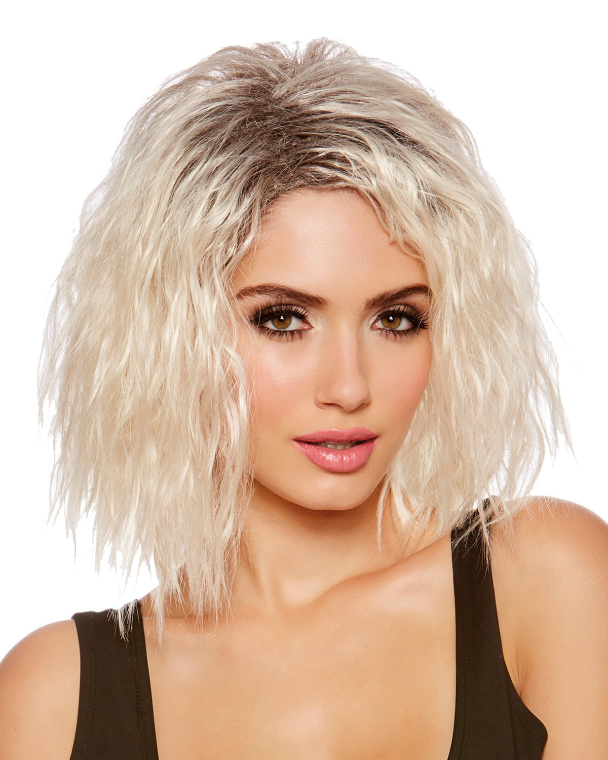 Loose Beach Wave Bob with Dark Roots Wig Wig Dreamgirl International 