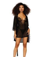 Mesh Chemise & Robe Set with Matching G-String Robe Dreamgirl International 