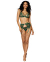 Metallic Corded Lace 3 Piece Set LINGERIE BRA SET Dreamgirl International 