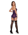 Microfiber Underwire Shelf Bra & Mesh Garter Slip Garter Slip Dreamgirl International 