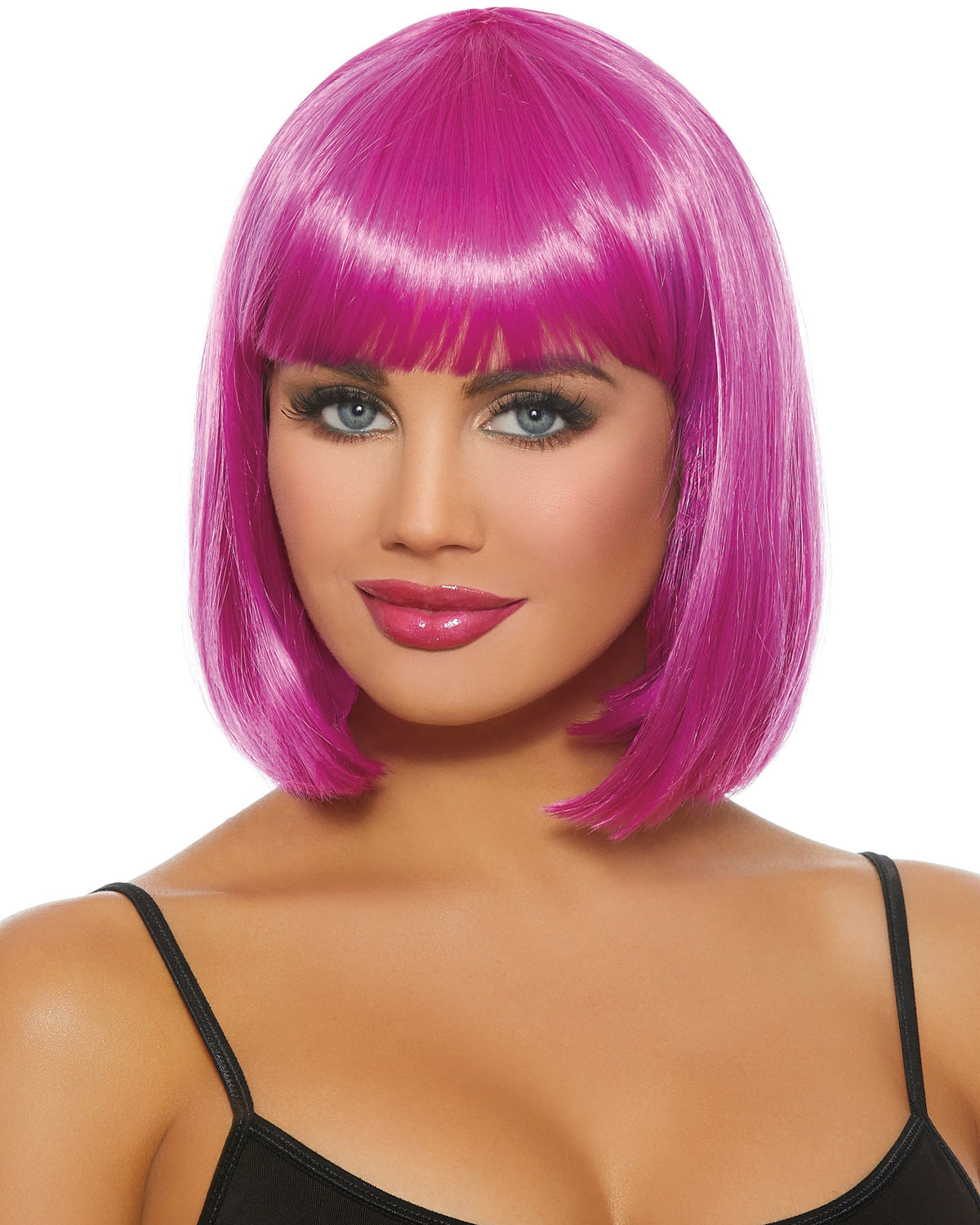 Mid-Length Bob Wig Wig Dreamgirl Costume Adjustable Magenta 