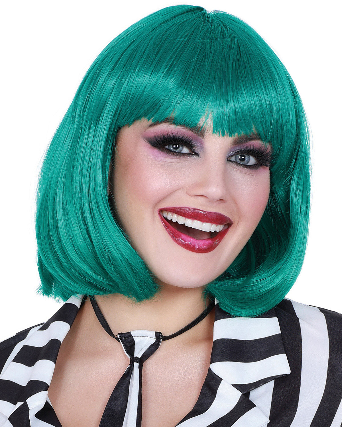 Mid-Length Bob Wig Wig Dreamgirl Costume Adjustable Teal 