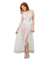 Mosaic Lace Teddy & Sheer Skirt Teddy Dreamgirl International S White 