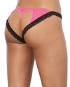 Open Back Bikini Panty Panty Dreamgirl International S Hot Pink / Black 