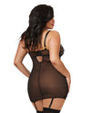 Plus Size Abstract Animal Print Garter Slip With Ruched Sides Garter Slip Dreamgirl International 