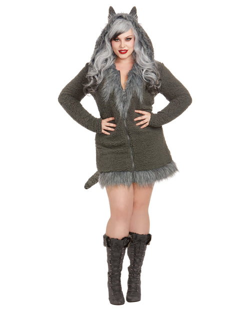 Plus Size Cozy Wolf Women's Costume Dreamgirl International 