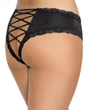 Plus Size Criss-Cross Back Cheeky Panty Panty Dreamgirl International 1X Black 