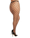 Plus Size Double Knitted Fence Net Pantyhose Pantyhose Dreamgirl International 