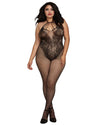 Plus Size Fishnet Bodystocking with Knitted “Teddy” Design Bodystocking Dreamgirl International 