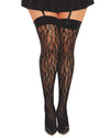 Plus Size Fishnet Thigh High Stockings with Knitted Leopard Design Thigh Highs Dreamgirl International 