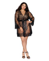 Plus Size Lace Kimono Robe Robe Dreamgirl International 