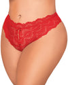 Plus Size Lace Tanga Open Crotch Panty with Open Back Detail Dreamgirl International 