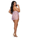 Plus Size Lace Toga Chemise and Matching G-String Set Chemise Dreamgirl International 