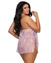 Plus Size Lace Toga Chemise and Matching G-String Set Chemise Dreamgirl International 