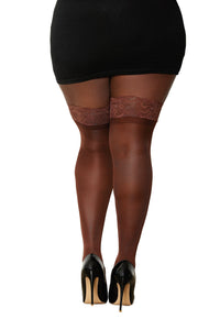 Plus Size Laced Stay-up Sheer Thigh High Thigh Highs Dreamgirl International 