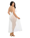 Plus Size Mosaic Lace Teddy & Sheer Skirt Teddy Dreamgirl International 