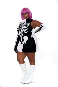 Plus Size Parti Skeleton Women's Costume Dreamgirl 