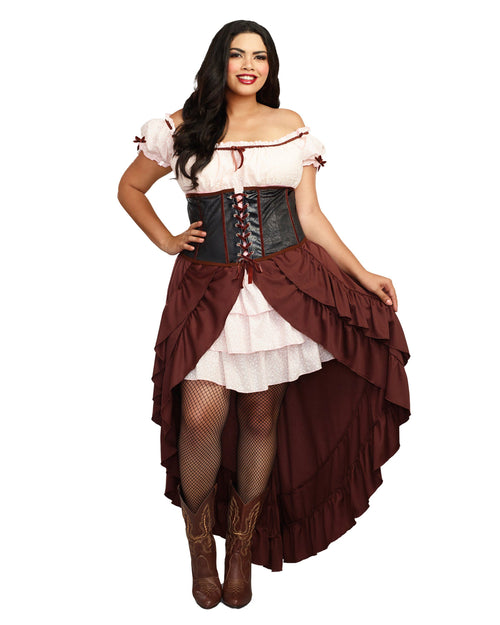 Plus Size Saloon Gal Women's Costume Dreamgirl Costume 