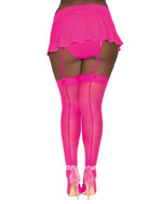 Plus Size Sheer Thigh High Stockings with Back Seam Thigh Highs Dreamgirl International 