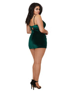 Plus Size Stretch Velvet Chemise With Front Shirring Details Chemise Dreamgirl International 