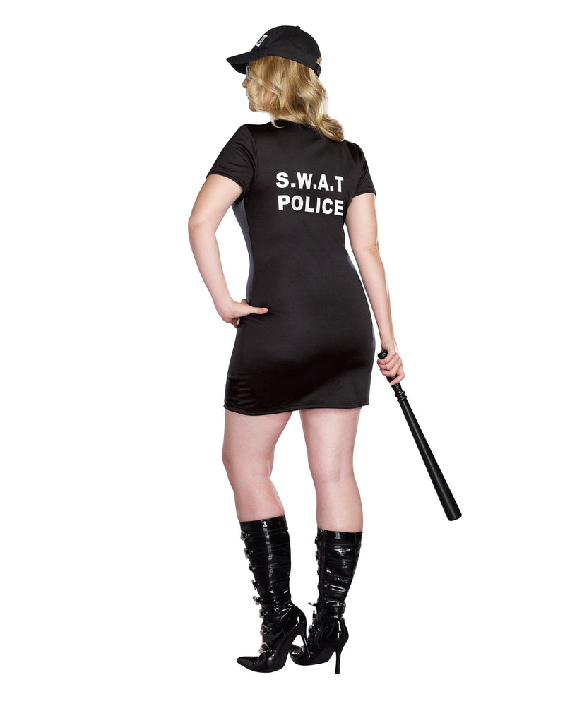 Plus Size SWAT Police - Black Women's Costume Dreamgirl Costume 
