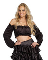 Pretty N' Peasant Top Costume Accessory Dreamgirl Costume S/M Black 