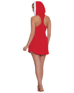 Santa Themed Chemise with Attached Hood and Faux Fur Trims Chemise Dreamgirl International 