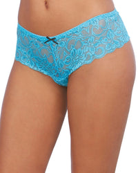 Satin Bow Crotchless Boyshort Panty Dreamgirl International S Turquoise 