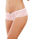 Satin Bow Crotchless Boyshort Panty Dreamgirl International S Vintage Pink 